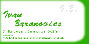 ivan baranovics business card